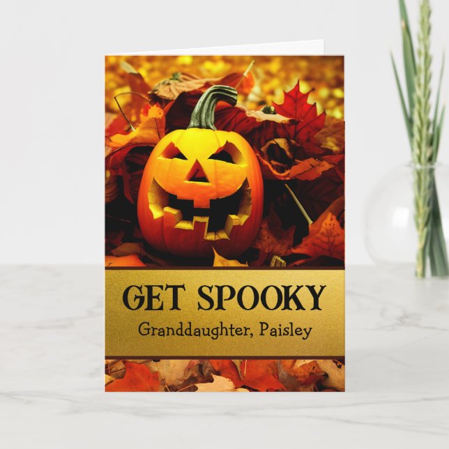 Für Großtochter Halloween werde spöttisch Karte (Vorderseite)