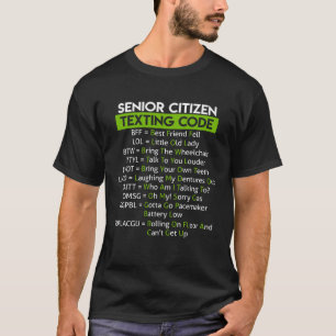 Für Großvater Oma Gesimst Senior Citizen Code T-Shirt