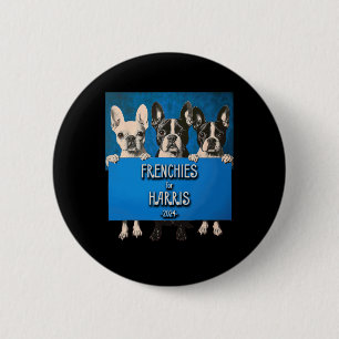 Für Harris 2024 Adorable Bulldog Kampagne Art Button