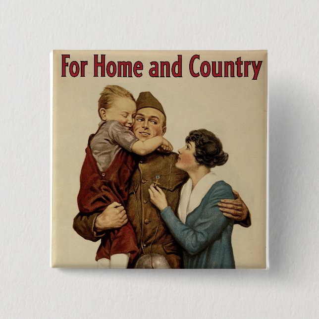Für Heim und Vaterland Button (Vorderseite)