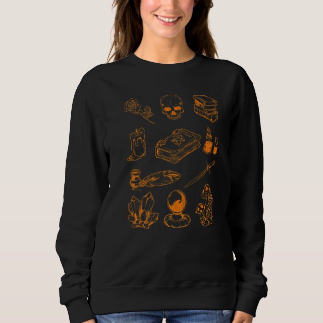 für Hexen Ästhetische Hexenkunst Sweatshirt (Vorderseite)