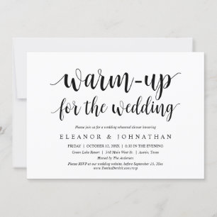 Für Hochzeiten, Probe und Abendessen Party wärmer Einladung