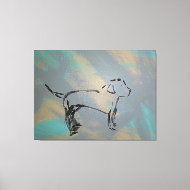 Für Hunde, die Abstrakte Kunst lieben Leinwanddruck (Vorderseite)