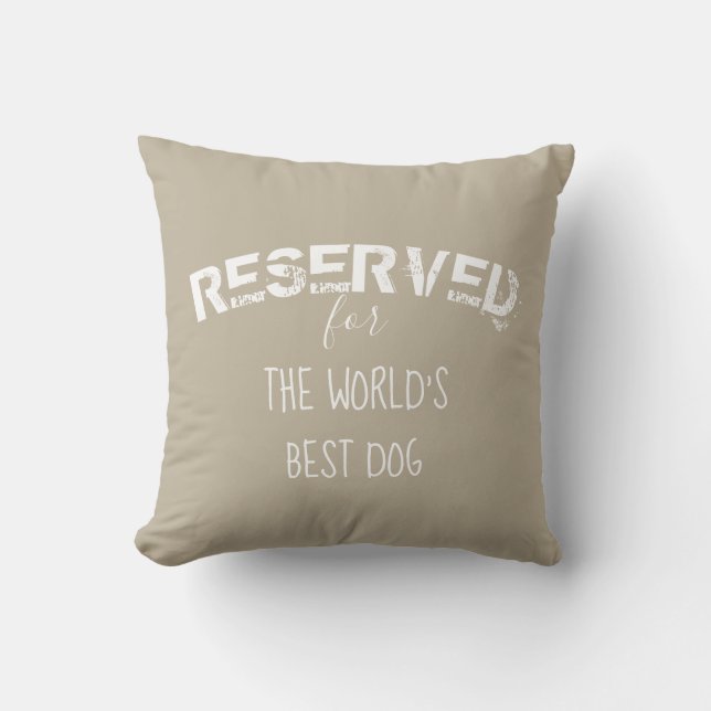 für Hunde Kissen in Beige und Weiß reserviert (Vorderseite)