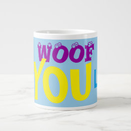 Für Hunde Liebhaber der Woof-Liebe Sie lieben mode Jumbo-Tasse