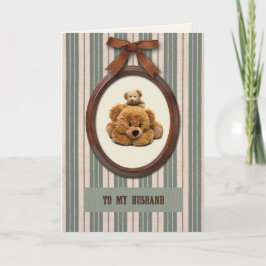 Für Husband am Vatertag Niedliche Teddybären Karte