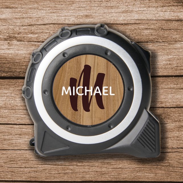 für ihn ein rustikales Holz Mit Monogramm Maßband (Von Creator hochgeladen)