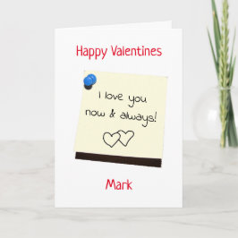 Für ihn posten Sie es Liebe Note Valentine Karte