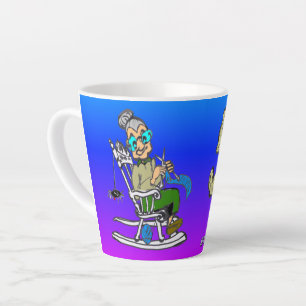 Für ihr 50-jähriges Jubiläum Blue Lila Latte Tasse