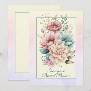Für Ihr Brautparty Pastell Floral Mitteilungskarte