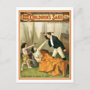 Für ihr Vintages Kinderspiel-Poster Postkarte