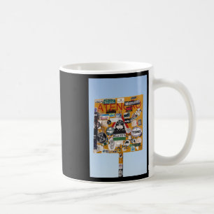 Für Ihre Aufmerksamkeit Faro vertikale Aufkleber Kaffeetasse
