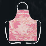 Für ihre moderne Girly Pink Camouflage Camouflage  Schürze<br><div class="desc">Das Design besteht aus einem modernen,  gürtelrosa Tarnmuster Camouflage. Fügen Sie Ihre benutzerdefinierte Nachricht hinzu.</div>