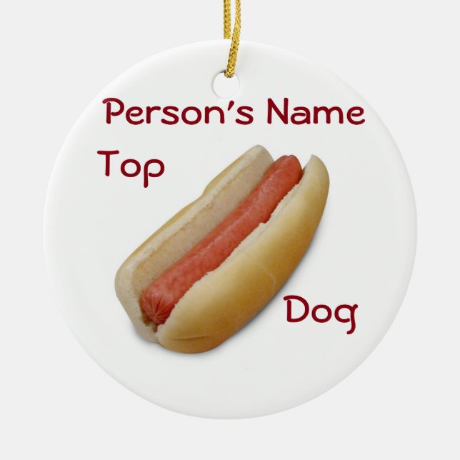 FÜR IHREN "HUND-TOP"-CHRISTMAS-VERZEICHNIS KERAMIK ORNAMENT (Vorne)