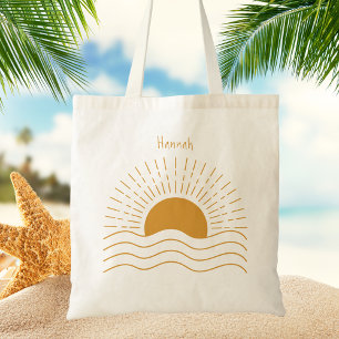 Für ihren modernen minimalistischen Sommer Boho So Tragetasche