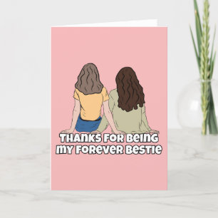Für ihren Spaß Forever Bestie Friend Geburtstagkar Karte