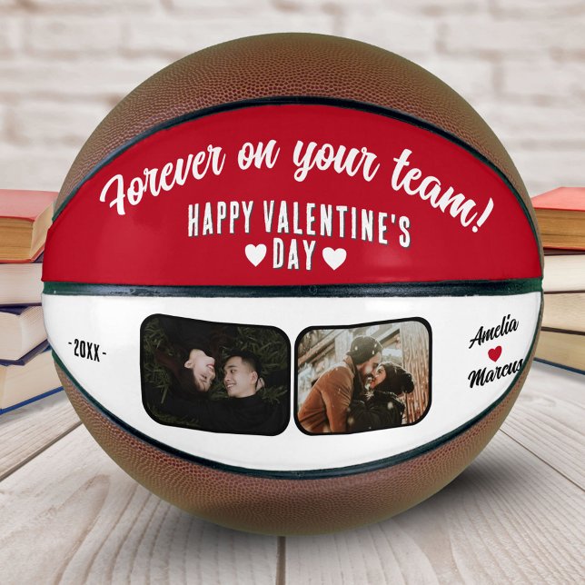 Für immer auf Ihrem Team Happy Valentine 2 Foto Basketball (Von Creator hochgeladen)