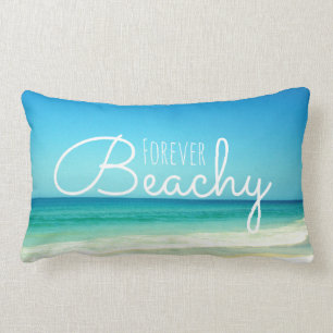 Für immer Beachy blaues Kissen