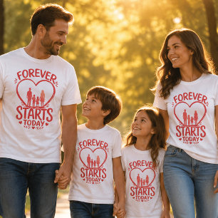Für immer beginnt heute Romantische Familie Liebe T-Shirt