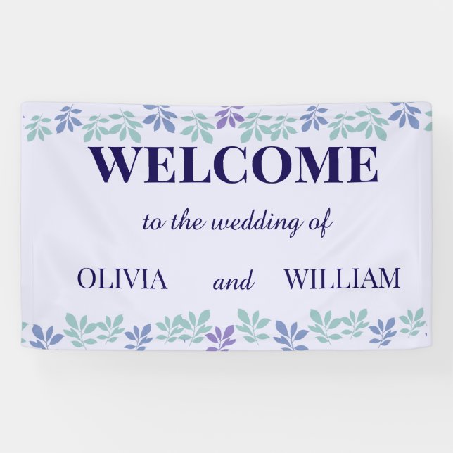 Für immer beginnt hier: Eine Hochzeit Banner (Horizontal)