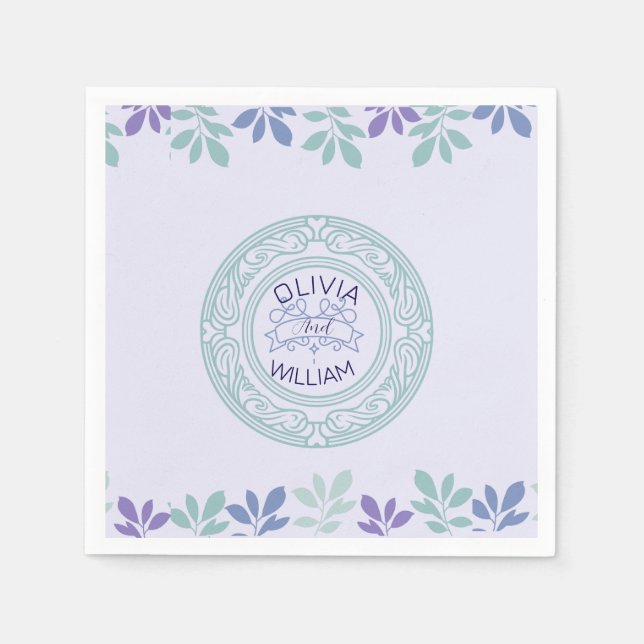 Für immer beginnt hier: Eine Hochzeit Serviette (Vorderseite)