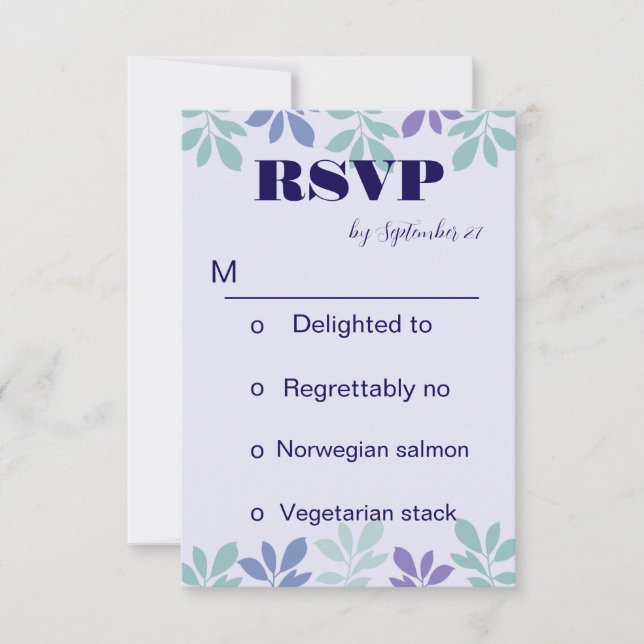 Für immer beginnt hier: Eine Hochzeitseinladung RSVP Karte (Vorderseite)