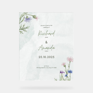 Für immer beginnt hier: Elegante Hochzeitsposter Acrylschild