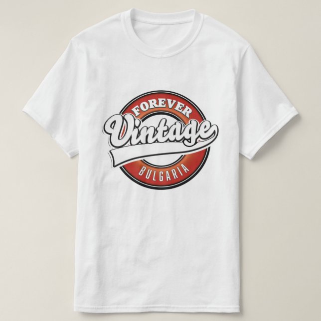 Für immer Bulgarien Vintages Logo T-Shirt (Design vorne)