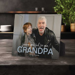 Für immer dankbar für Sie Opa Foto Keepake Fotoplatte<br><div class="desc">Lass Großvater weiß, wie besonders er ist und wie viel er dir mit dieser schönen Foto-Sake-Plakette bedeutet. Fügen Sie einfach ein individuelles Foto Ihrer Wahl hinzu. Der Text lautet "für immer dankbar für euch" GRANDPA (die in jede Beziehung geändert werden kann) und der Name(n) von wem es kommt. Macht das...</div>