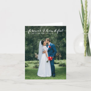 Für immer dankbar Handgeschriebene vertikale Danks Dankeskarte