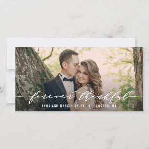 Für immer dankbar Hochzeit danke Ihnen Foto Cards