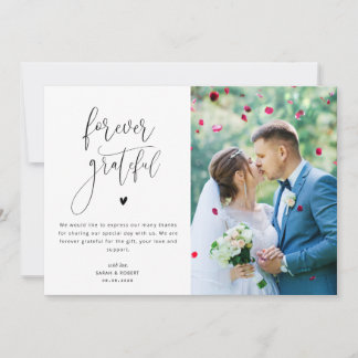 Für immer dankbar Hochzeit danke Ihnen Fotokarte