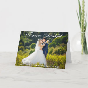 Für immer dankbar Hochzeit Vielen Dank Foto Falten Dankeskarte