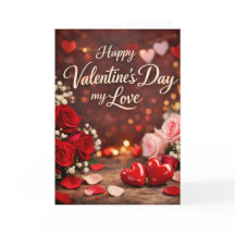 'Für immer dein Valentin' gefaltete Grußkarte