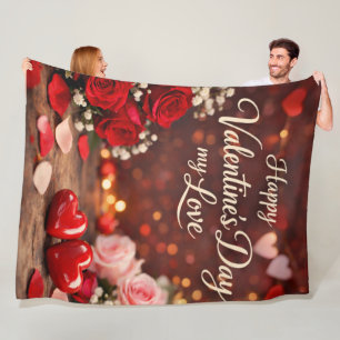 'Für immer dein Valentinstag'-Fleece-Decke Fleecedecke