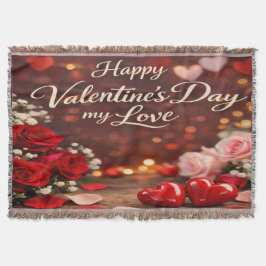 'Für immer dein Valentinstag'-Wurfdecke Decke