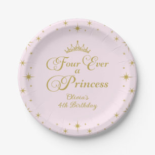 Für immer eine Prinzessin Gold Prinzessin 4. Gebur Pappteller
