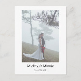 Für immer erinnerte benutzerdefinierte Hochzeitsfo Postkarte