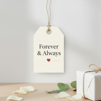 Für immer & ewig | Minimalist Herz Romantische Hoc Geschenkanhänger