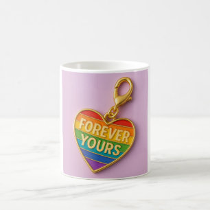 Für immer - Farbenfrohe Liebe Herzschlag Kaffeetasse