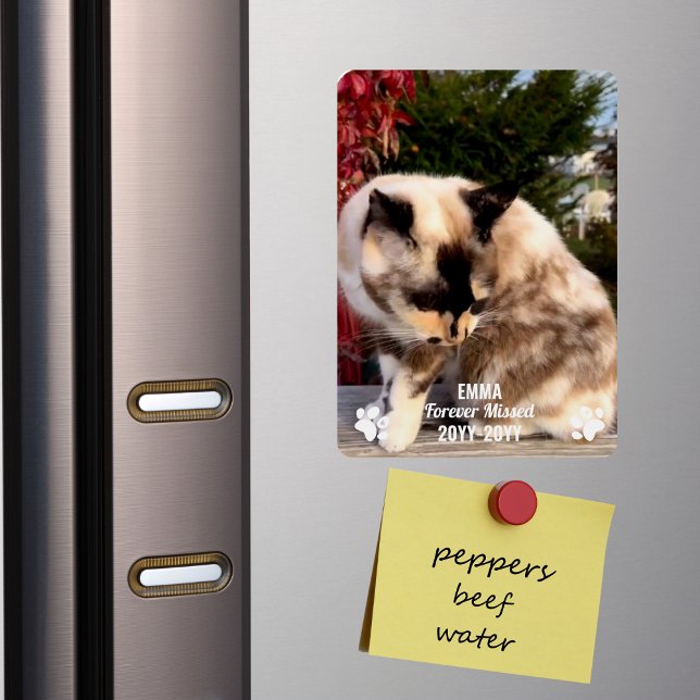 Für immer fehlendes Pet Memorial Modernes Foto Cus Magnet (Von Creator hochgeladen)