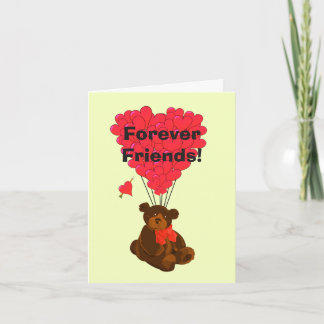 Für immer Freunde lustiger niedlicher Teddybär und Karte