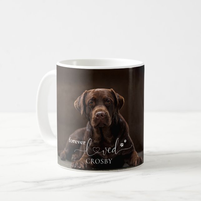 Für immer geliebter Pet Loss Keepake  Kaffeetasse (Vorderseite Links)