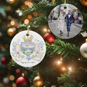 Für immer glücklich   Erste Weihnachten verheirate Keramik Ornament