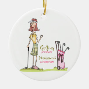 Für immer Golf spielen Keramik Ornament