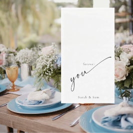 Für immer haben Sie einige Namen Hochzeitspapier N Serviette