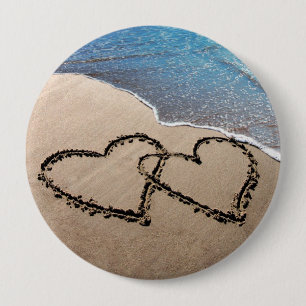 Für immer Herzen der Liebe-zwei im Button