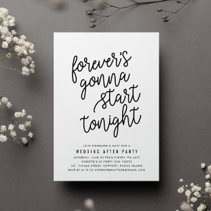 Für immer   Hochzeit nach Party Einladung
