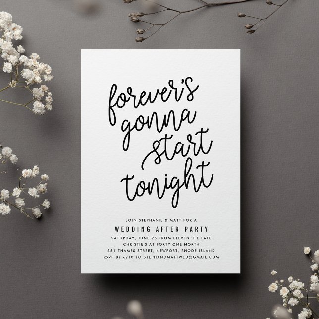 Für immer | Hochzeit nach Party Einladung (Von Creator hochgeladen)