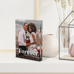 Für immer Hochzeit oder Verlobung Fotoblock
